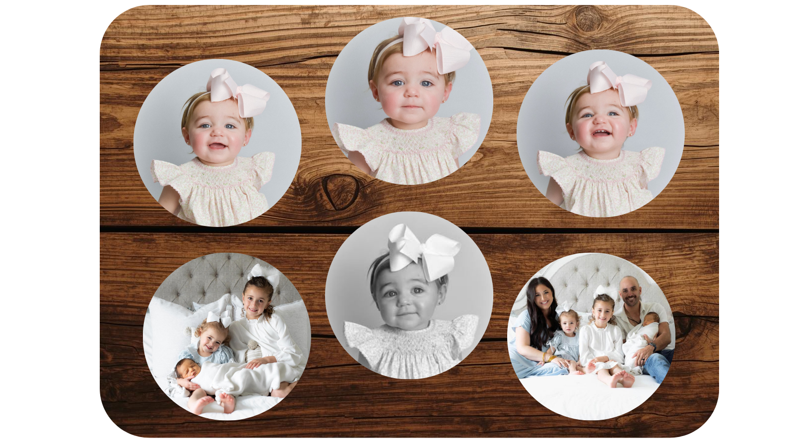 Set of 6 Custom Round 2.25" Photo Magnets